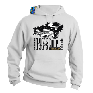 1975 Cadillac Coupe De Ville - bluza męska z nadrukiem - 3