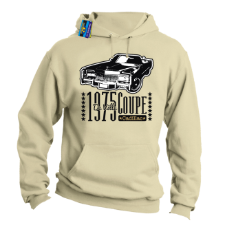 1975 Cadillac Coupe De Ville - bluza męska z nadrukiem - 4