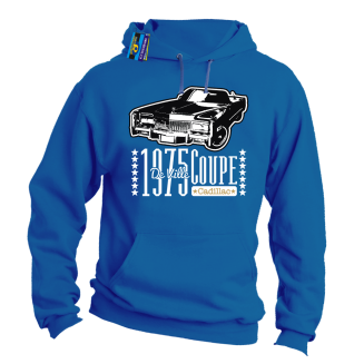 1975 Cadillac Coupe De Ville - bluza męska z nadrukiem - 14