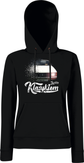 Jeżdżę klasykiem Moskvich 2141 - bluza damska z kapturem czarny