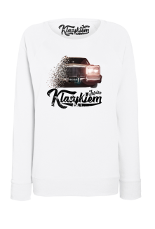 Jeżdżę klasykiem Cadillac Classic Brougham - bluza damska standard biały