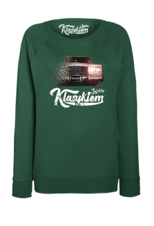 Jeżdżę klasykiem Cadillac Classic Brougham - bluza damska standard butelkowy