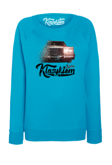 Jeżdżę klasykiem Cadillac Classic Brougham - bluza damska standard turkusowy