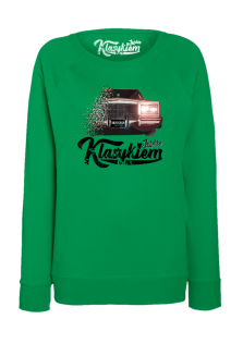 Jeżdżę klasykiem Cadillac Classic Brougham - bluza damska standard zielony