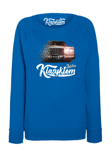 Jeżdżę klasykiem Cadillac Classic Brougham - bluza damska standard niebieski
