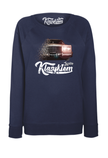 Jeżdżę klasykiem Cadillac Classic Brougham - bluza damska standard granatowy