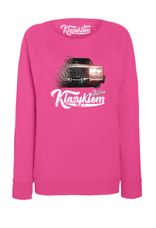 Jeżdżę klasykiem Cadillac Classic Brougham - bluza damska standard fuksjowy
