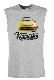 Jeżdżę Klasykiem Peugeot 306 - top męski bezrękawnik melanżowy
