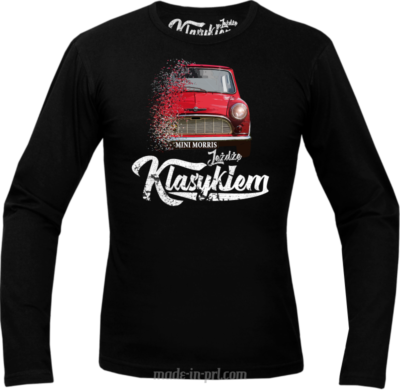 Jeżdżę klasykiem Mini Morris - longsleeve męski czarny