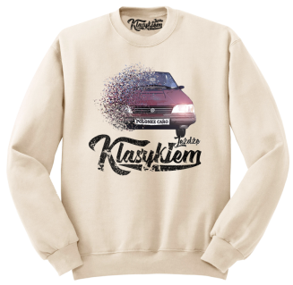 Jeżdżę klasykiem POLONEZ Caro - bluza męska standard beżowa