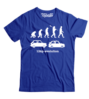 126p Evolution - koszulka męska niebieska