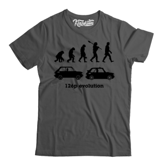 126p Evolution - koszulka męska szara