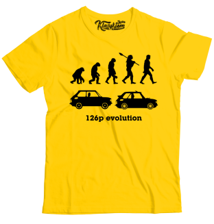 126p Evolution - koszulka męska żółta