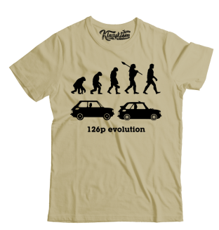 126p Evolution - koszulka męska beżowa