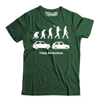 126p Evolution - koszulka męska butelkowa