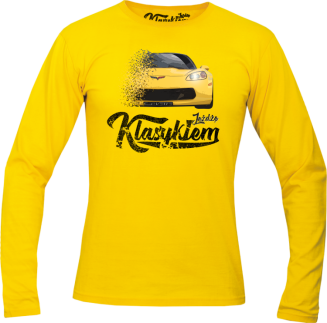 Jeżdżę klasykiem Corvette Żółty Sport - longsleeve męski żółty