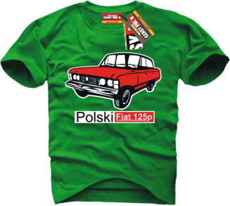 Duży Fiat 125p - koszulka męska - 10