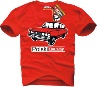 Duży Fiat 125p - koszulka męska - 3