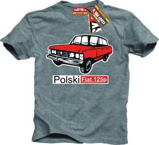 Duży Fiat 125p - koszulka męska - 4