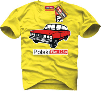 Duży Fiat 125p - koszulka męska - 6