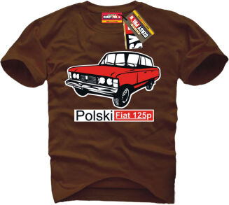 Duży Fiat 125p - koszulka męska - 8