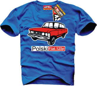 Duży Fiat 125p - koszulka męska - 9