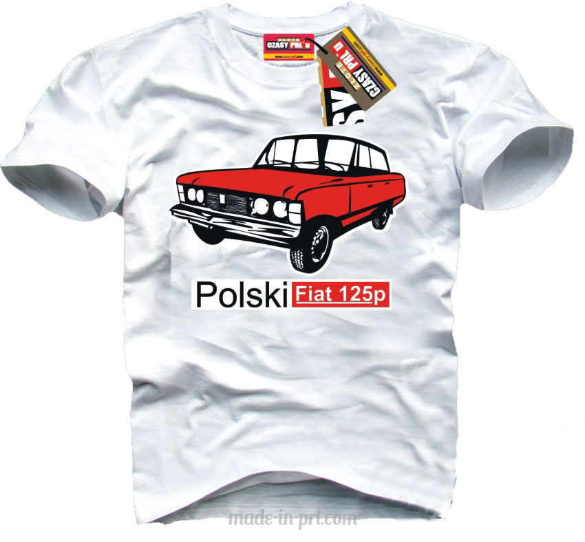 Duży Fiat 125p - koszulka męska