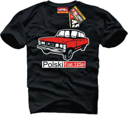Duży Fiat 125p - koszulka męska