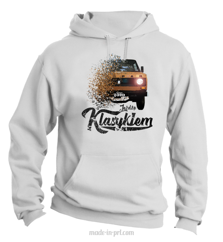 Jeżdżę klasykiem TARPAN - bluza męska z kapturem