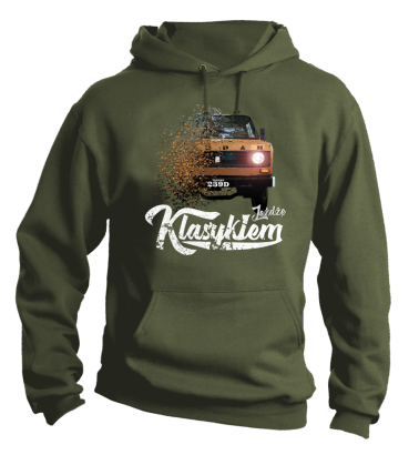Jeżdżę klasykiem TARPAN - bluza męska z kapturem