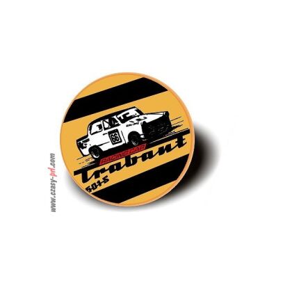 TRABANT RACING CAR - BUTTON PRZYPINKA OZDOBNA