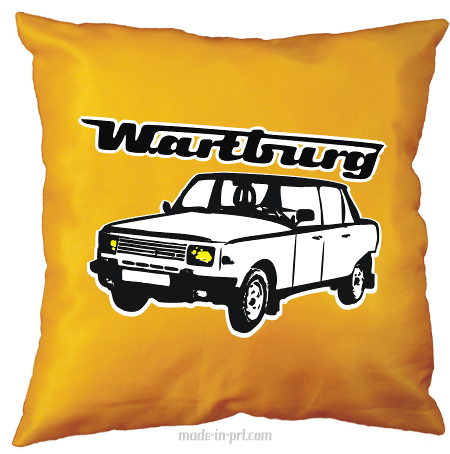 Wartburg - poduszka żółto-czarna