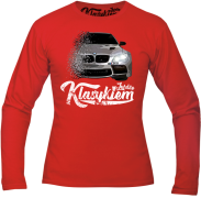 Jeżdżę klasykiem BMW M3 - longsleeve męski czerwony