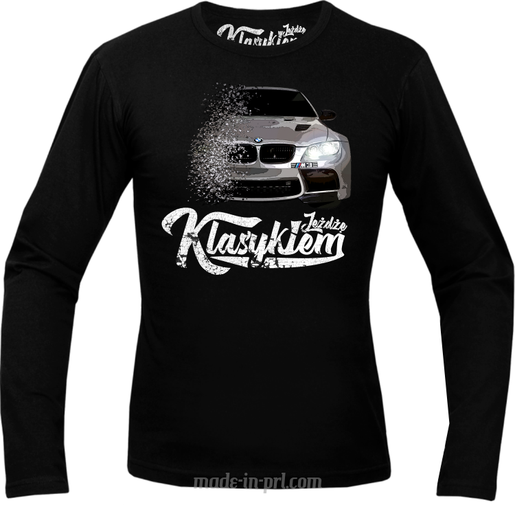 Jeżdżę klasykiem BMW M3 - longsleeve męski czarny