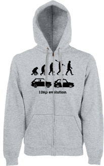 126p Evolution - bluza męska kaptur na zamek melanżowa