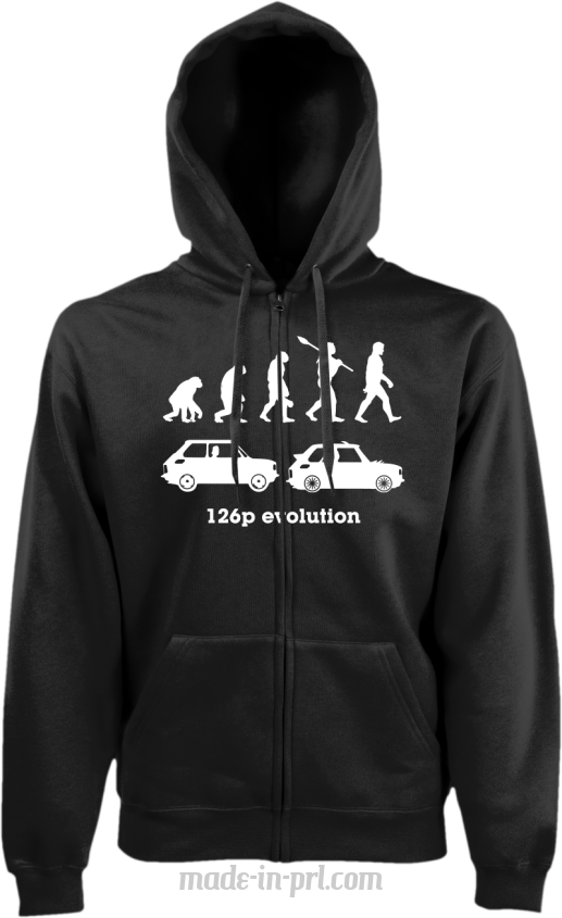 126p Evolution - bluza męska kaptur na zamek czarna