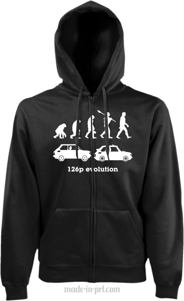 126p Evolution - bluza męska kaptur na zamek czarna