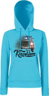 Jeżdżę klasykiem UAZ 469 -  bluza damska z kapturem turkus