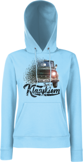 Jeżdżę klasykiem UAZ 469 -  bluza damska z kapturem błękitna