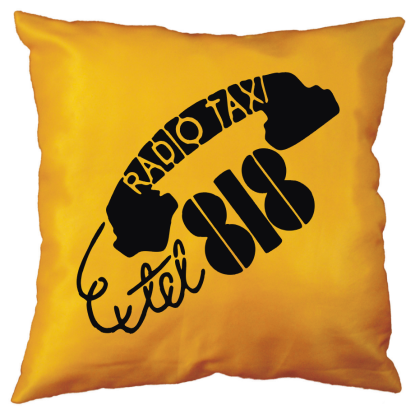 Radio TAXI 818 - poduszka żółto-czarna