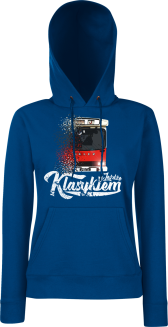 Jeżdżę klasykiem Jelcz Berliet PR110 - bluza damska z kapturem niebieska