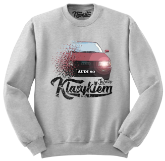 Jeżdżę klasykiem Audi 80 - bluza męska standard melanż 