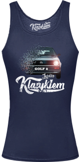 Jeżdżę klasykiem GOLF 2 - top damski granat