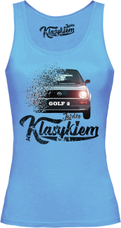 Jeżdżę klasykiem GOLF 2 - top damski błękitna