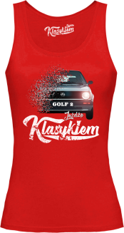 Jeżdżę klasykiem GOLF 2 - top damski czerwona