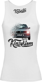 Jeżdżę klasykiem GOLF 2 - top damski biała