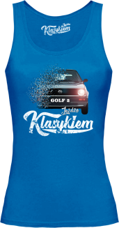 Jeżdżę klasykiem GOLF 2 - top damski niebieska
