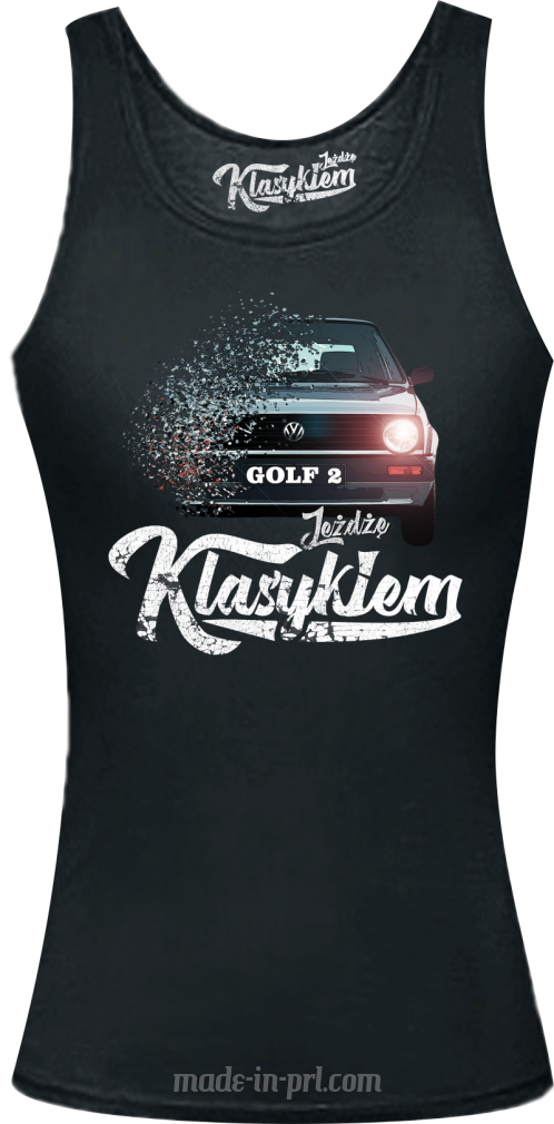 Jeżdżę klasykiem GOLF 2 - top damski czarna