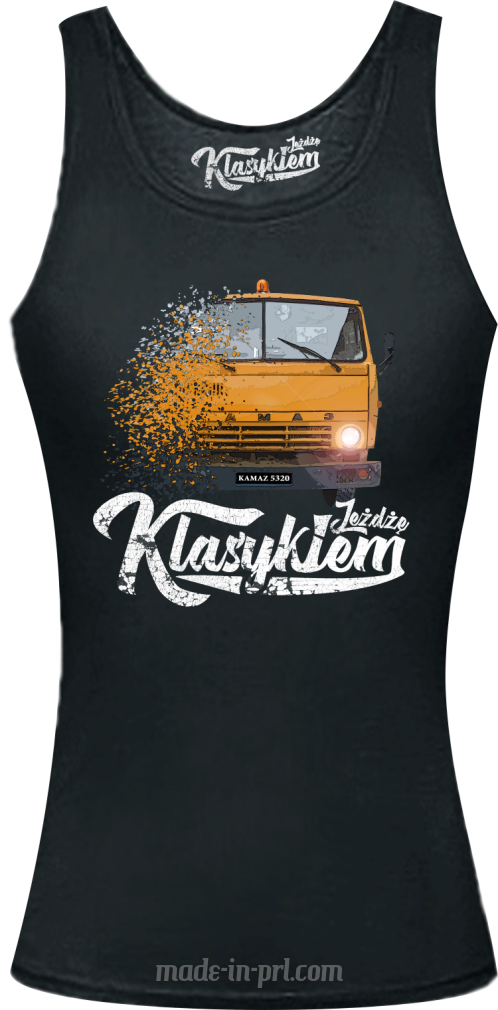 Jeżdżę klasykiem Kamaz 5320 - top damski czarny