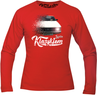 Jeżdżę klasykiem Moskvich 2141 - longsleeve męski czerwony